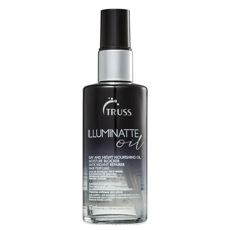 TRUSS Illuminatte Huile pour Cheveux - Brillance, Protection Thermique et Réparation des Pointes - 60 ml