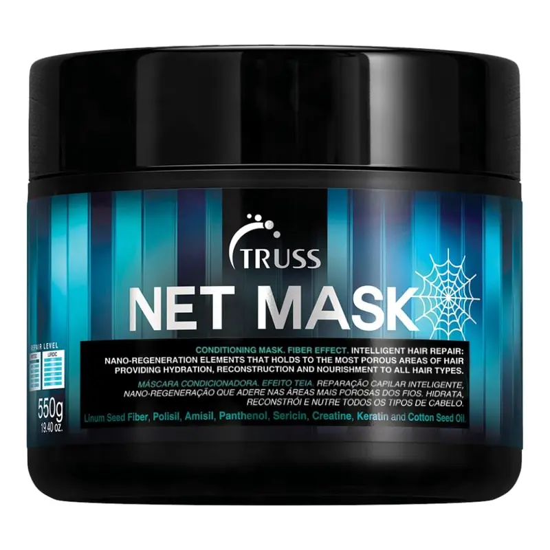 TRUSS Net Deep Conditioning Hair Mask – Nano-Régénération, Hydratation et Brillance – Boucles Définies, Elasticité (19,4 oz)