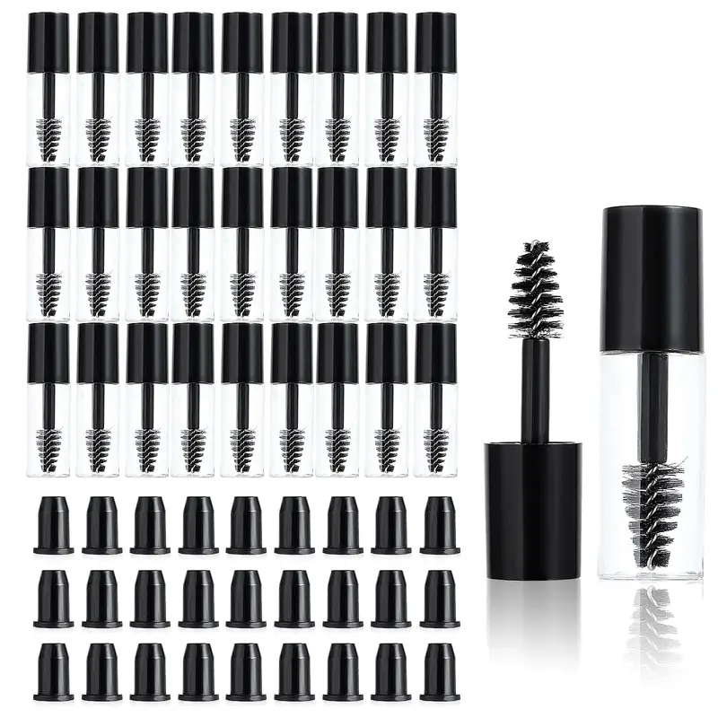Tucnoeu – 27 flacons mascara vides 3 ml avec brosse – huile de ricin, voyage et maison