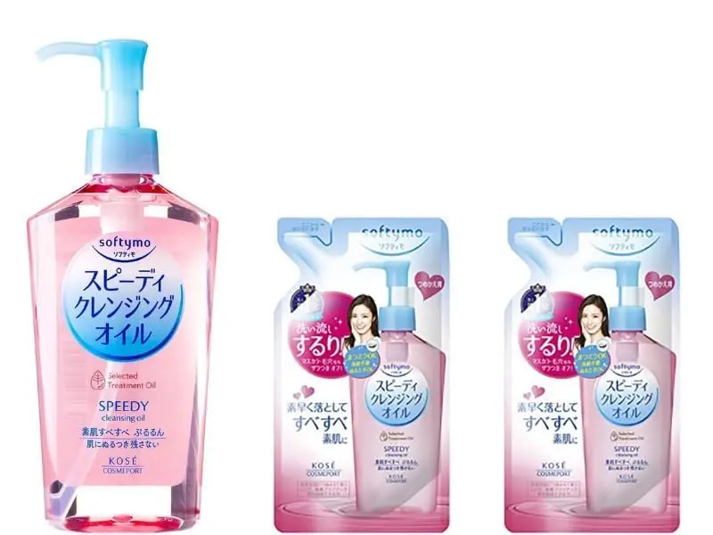 TUKIMA Mussor Kose Softymo – Huile Démaquillante Rapide 230 ml + Pack Recharge 2x200 ml
