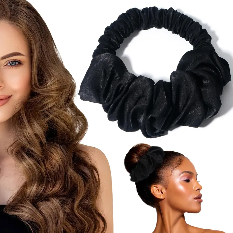TULOBI Boucle Sans Chaleur - Bande-Chouchou Douce pour Boucles Nuit (Noir)