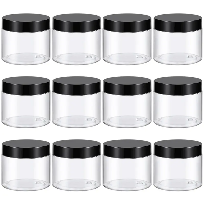 TUZAZO - 36 Contenants plastiques 6 oz sans BPA avec couvercles et étiquettes