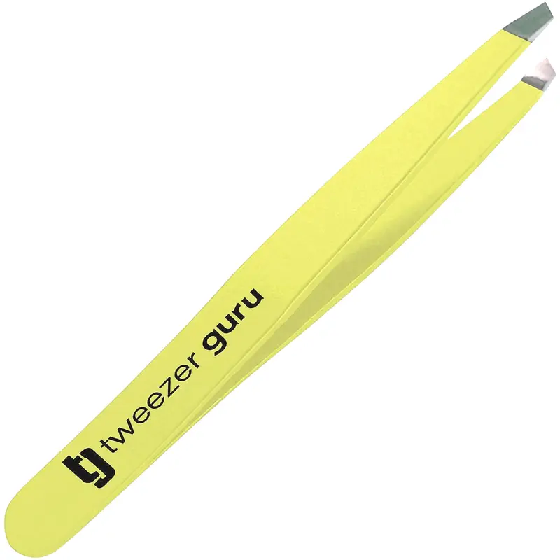 TWEEZER GURU Pince a Epiler Precieuse Incline Jaune – Sourcils et Visage