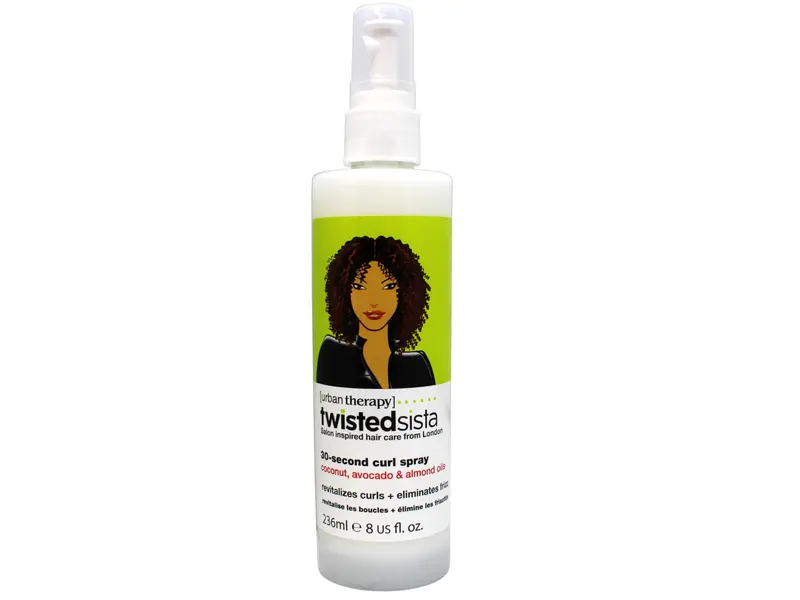 Twisted Sista 30 Second Curl Spray – Boucles rapides et définies, 8 oz