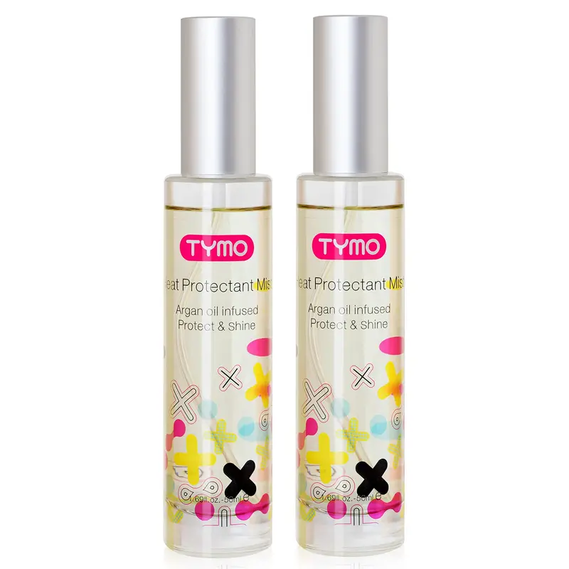 TYMO Protecteur Thermique Cheveux – Argan, Spray Léger jusqu’à 450°F (Pack de 2)