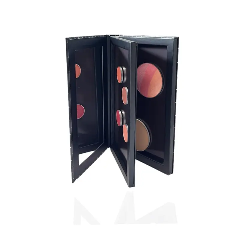UDTIP Palette Yeux Magnétique Double-Couche avec Miroir et Étoiles Argent — 42 Ombres Standard, 20 Stickers Adhésifs, Fards Non Inclus