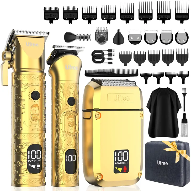 Ufree Kit 8 en 1 — Tondeuse Cheveux Homme, Rasoir Électrique et Tondeuse Barbe