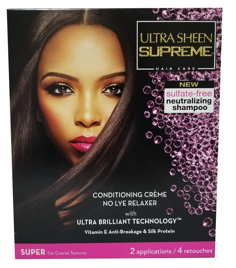 Ultra Sheen Supreme Défrisant Crème Sans Soude — Kit de Conditionnement Supérieur, 1 unité