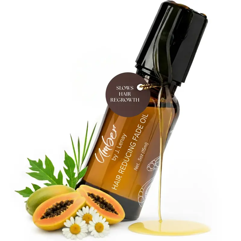 Umber By J. Lenay – Huile Réduction des Poils 15 ml – Visage et Corps – Formulation Naturelle