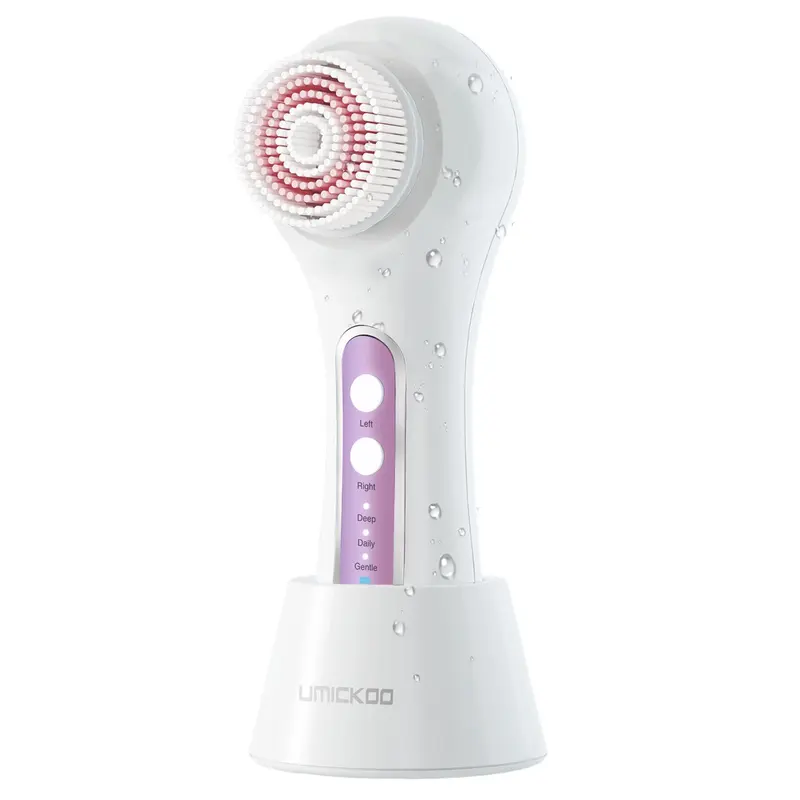 UMICKOO Brosse Visage Électrique à Rotation 2 Sens – 3 Modes, 5 Têtes, Étanche IPX7, Rechargeable