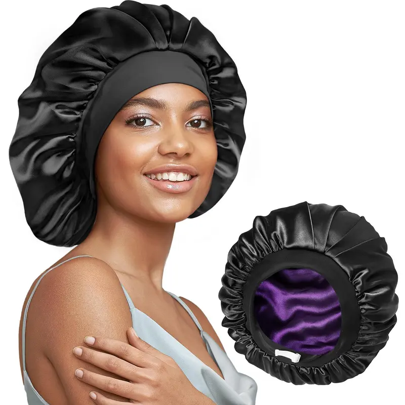 Umisleep Bonnet en Soie Mulberry 22 Mommes – Grand Format pour Cheveux Longs, Anti-Frottement