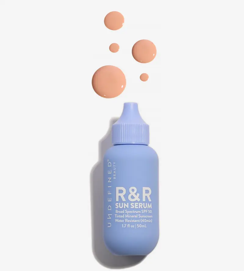 Undefined Beauty R&R Sun Serum SPF 50 PA++++ – Écran Solaire Minéral Teinté et Niacinamide