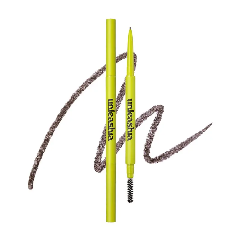 UNLEASHIA Crayon Sourcils No2 Kraft Brown — Trace Fin 1 mm, Longue Tenue, Végan et Sans Cruauté