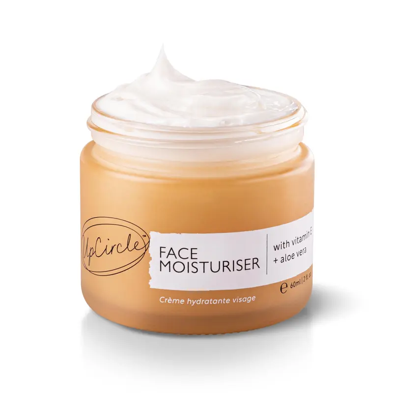 UPCIRCLE Crème Visage Hydratante – Poudre d’Argan, Vitamine E, Aloe – Vegan et Cruelty-Free