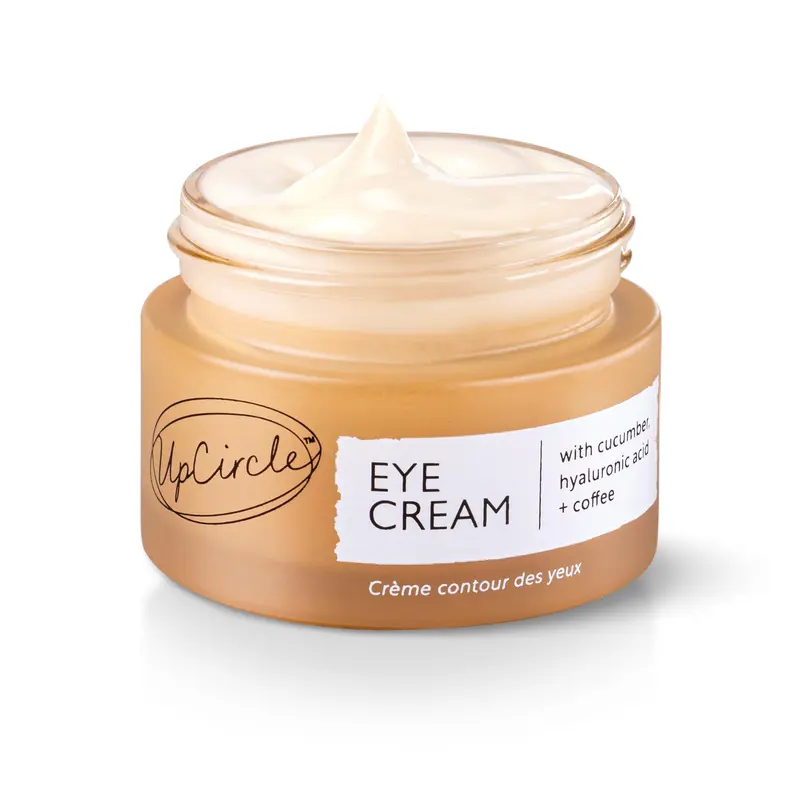 UpCircle Crème Yeux au Café et Acide Hyaluronique – Pour Cernes et Gonflement – Végan et Sans Cruauté, Fabriquée au Royaume-Uni