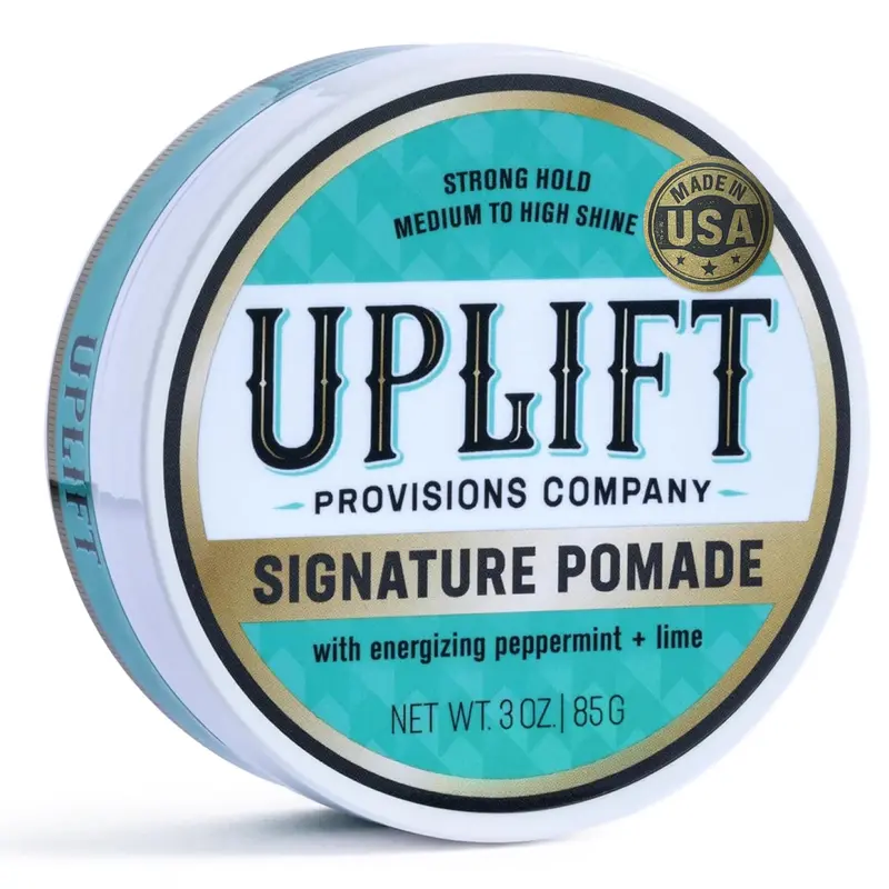 Uplift Provisions Company Signature Pomade – Tenue Forte et Brillance Éclatante, Rinçage Facile, Unisexe, 3 oz