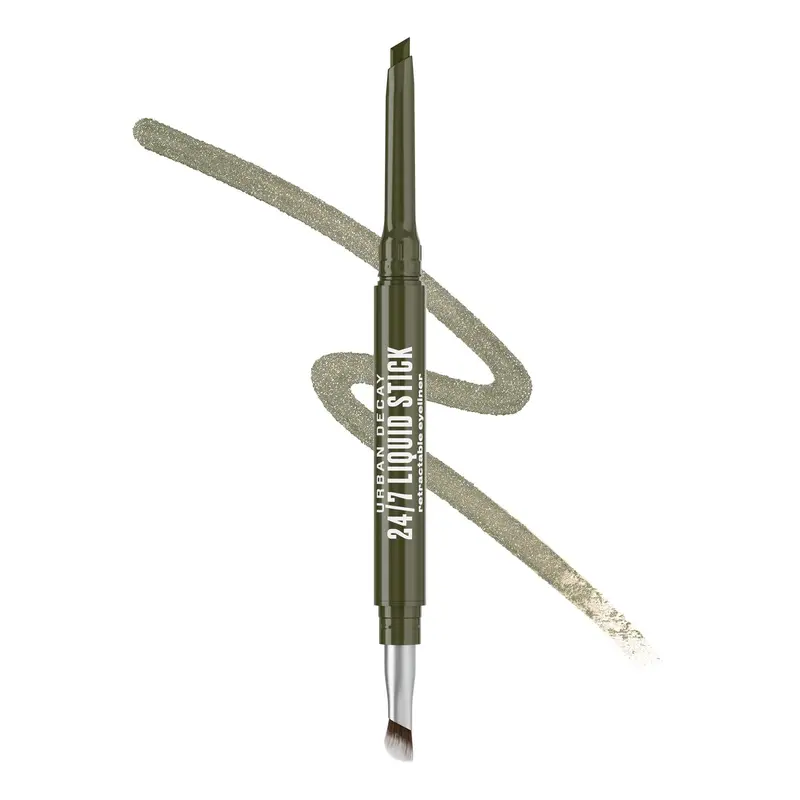 Urban Decay 24/7 Liquid Stick Eyeliner Waterproof – Gel double-face avec pinceau diffuseur – Dirty Martini, olive métallique