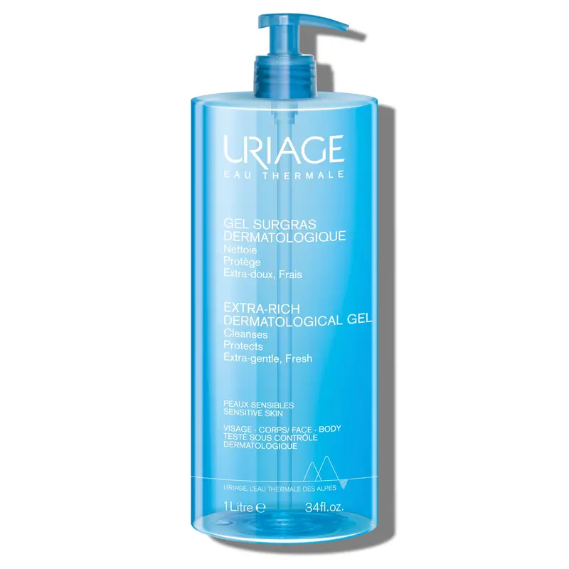 Uriage Gel Douche Dermatologique Extra-nourrissant – Visage et Corps, Peaux Sensibles