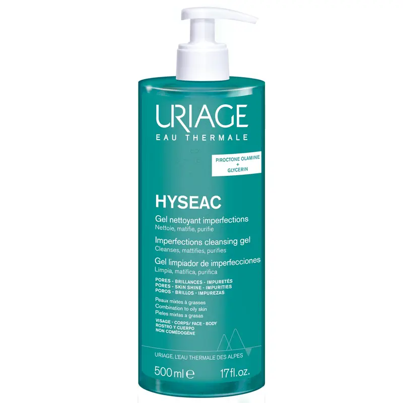 Uriage Hyseac Gel Nettoyant Mousse Visage et Corps Purifiant pH Physiologique