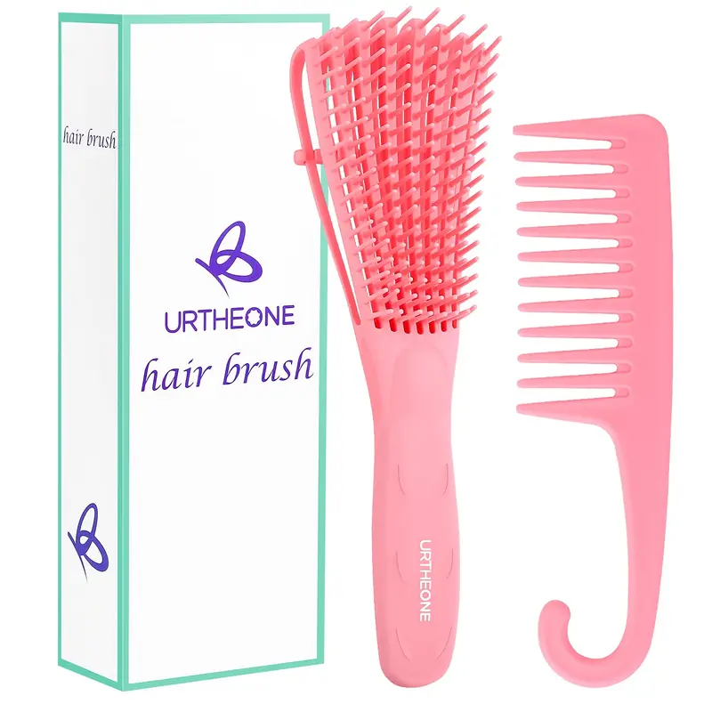 URTHEONE Brosse démêlante pour cheveux afro 3a-4c – Douce, Ergonomique et adaptée à tous