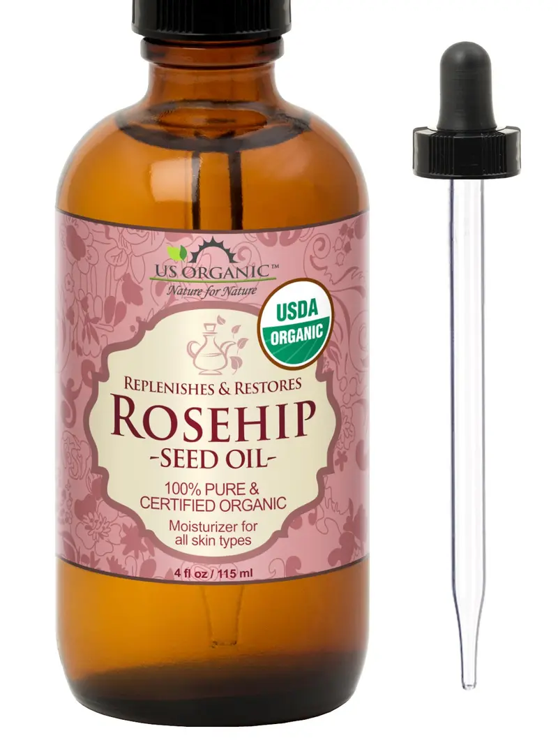 US Organic Huile de Rose Musquée — Biologique USDA, Pressée à froid, Flacon ambré 115 ml