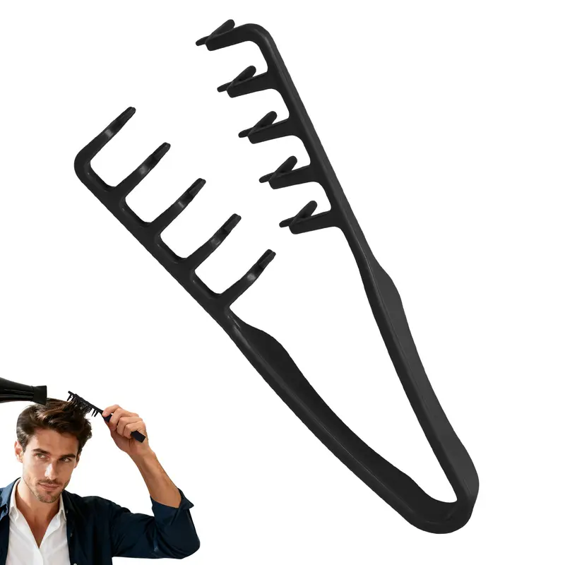 Utmiga Texture Comb – Brosse texturante à dents larges pour volume et frange (ABS, noir)