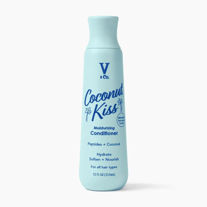 V&CO Conditionneur Hydratant 12 oz – Sans sulfates, couleur protégée et peptide pour l’hydratation des cheveux secs et colorés