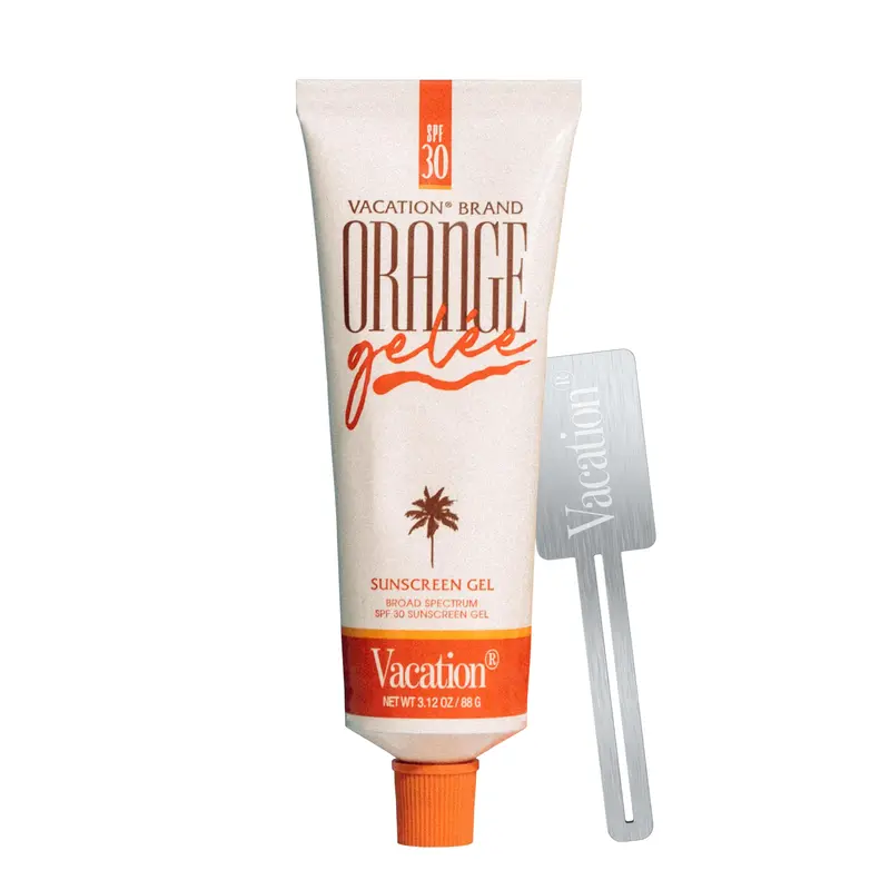 VACATION Orange Gelée SPF 30 – Gelée solaire hydratante sans huile minérale, format voyage 88 g