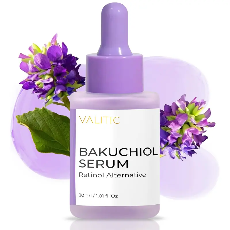 VALITIC Sérum Bakuchiol – Alternative au Rétinol pour le visage, soin anti-âge hydratant et uniformisant le teint (30 ml)