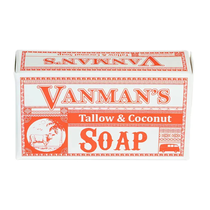 VanMan Savon Graisse de Boeuf et Huil e de Coco – Kaolin, Pamplemousse, Hydratant