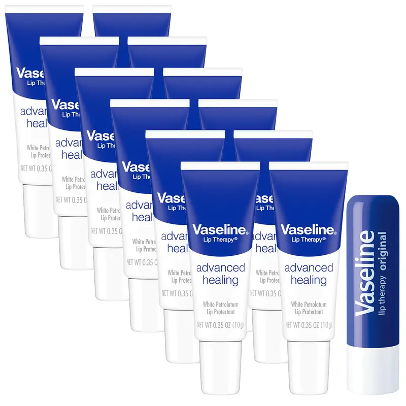 Vaseline Lip Therapy Advanced Healing – Lot de 12 Baumes Lèvres Hydratants