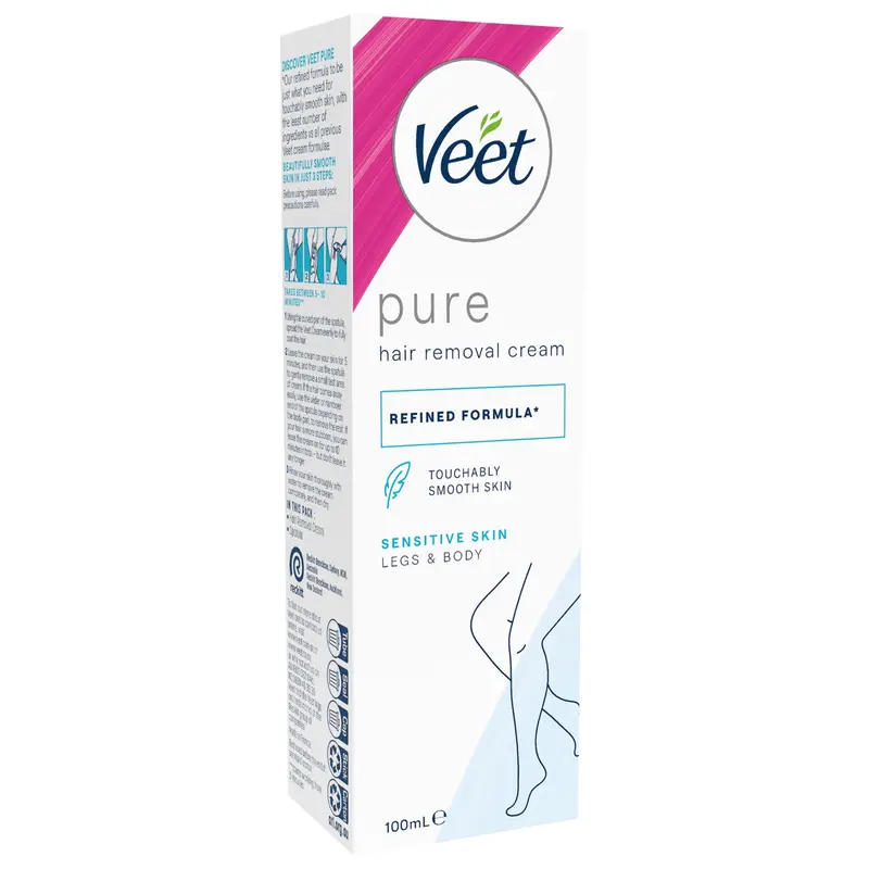 Veet Crème Dépilatoire Peau Sensible — Aloe Vera & Vitamine E, 100 ml