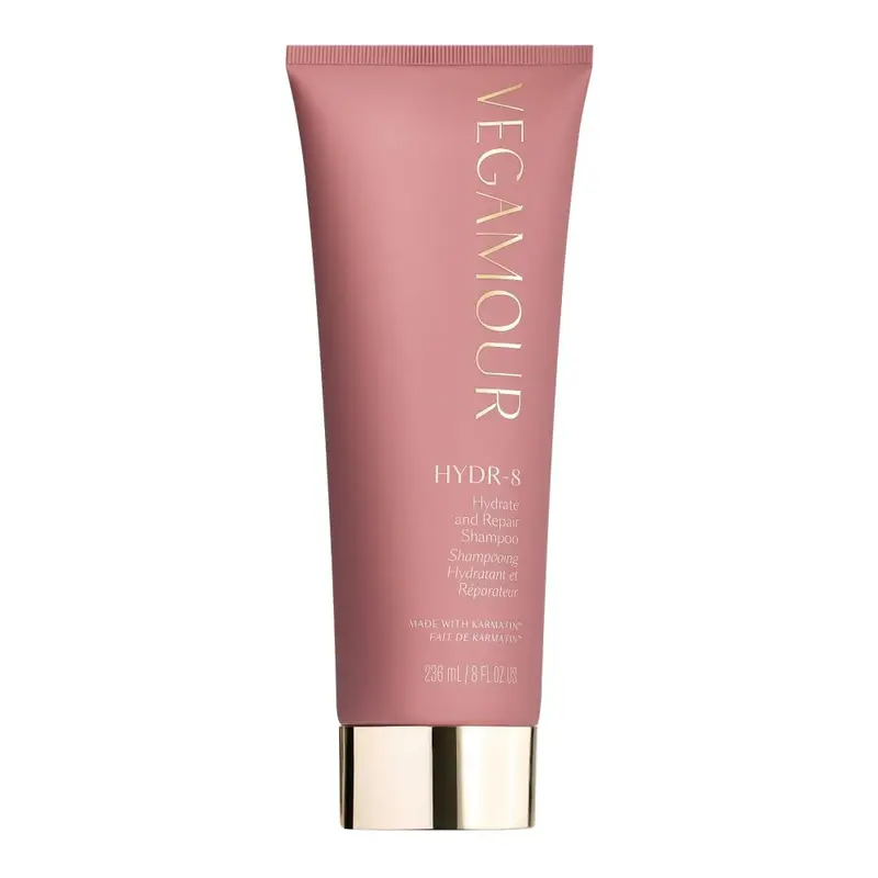 VEGAMOUR HYDR-8 Shampoing Hydratant et Réparateur – Cheveux secs et abîmés, Karmatin™, Végan et Color Safe (8 fl oz/235 ml)