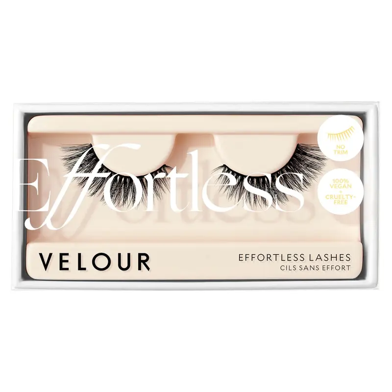 VELOUR Velour Effortless Lashes – Faux Cils Naturels, Légers et Sans Coupe, Réutilisables, Végans et Cruelty-Free (Finition Finale)