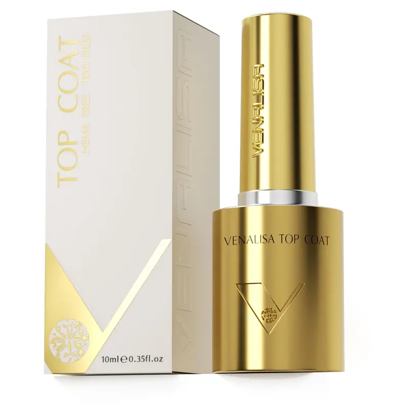 VENALISA Gel Top Coat Sans Essuyage – Brillance Haute, Tenue Prolongée, Dépose Facile