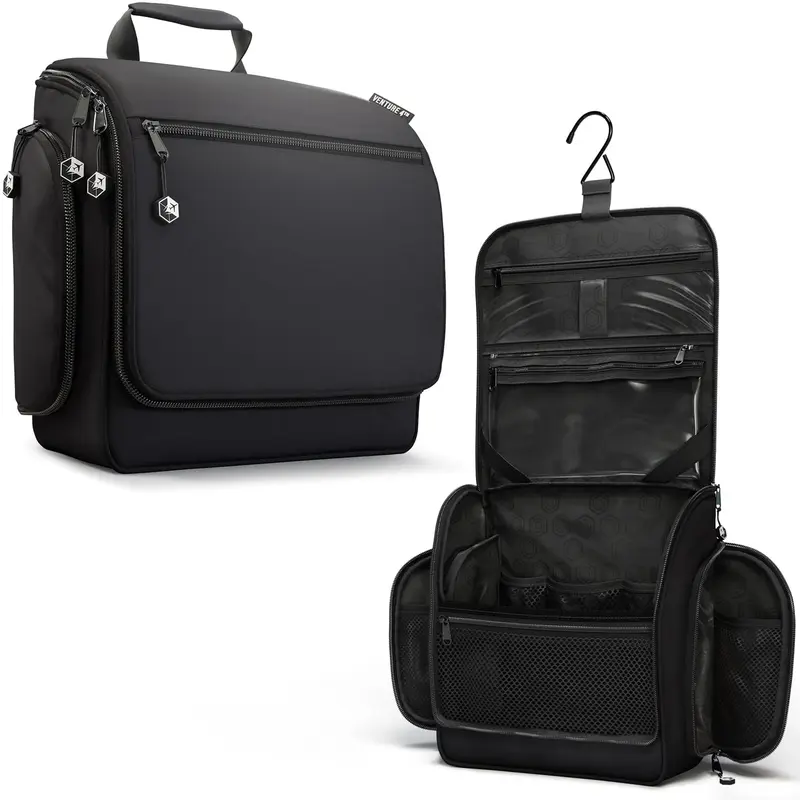 VENTURE 4TH Sacoche de toilette suspendue – Grand organiseur de voyage avec 18 compartiments et pochette TSA amovible