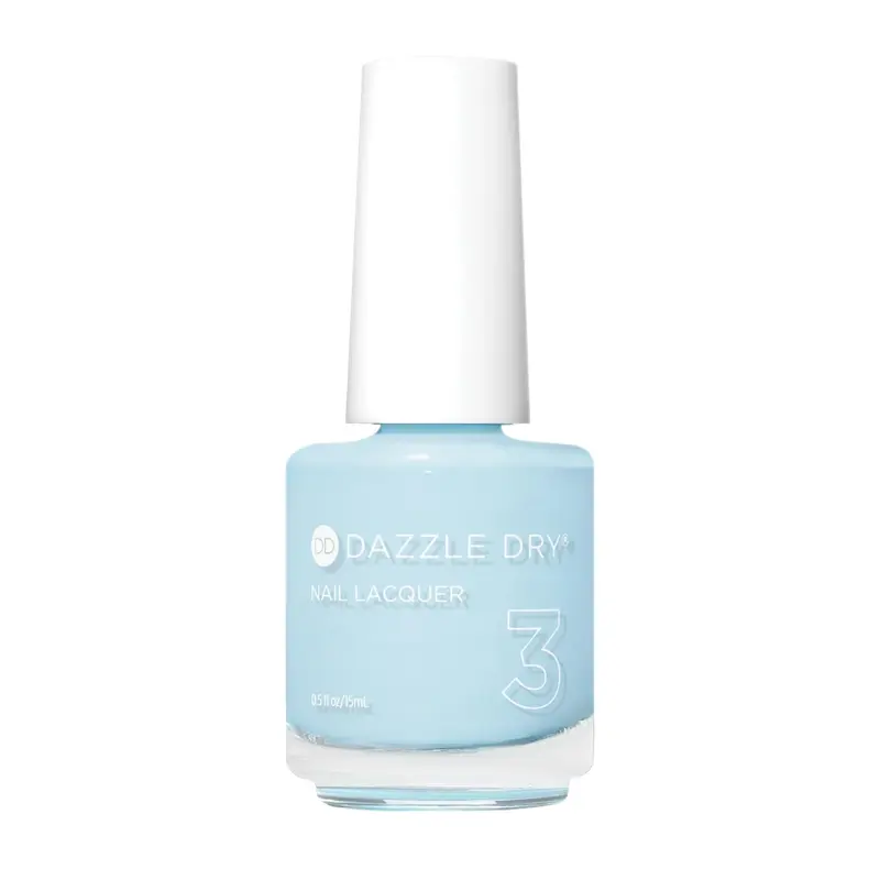 Vernis à Ongles Dazzle Dry (Étape 3) – Lotion, Please ! Bleu poudre clair avec sous-tons gris (0,5 fl oz)