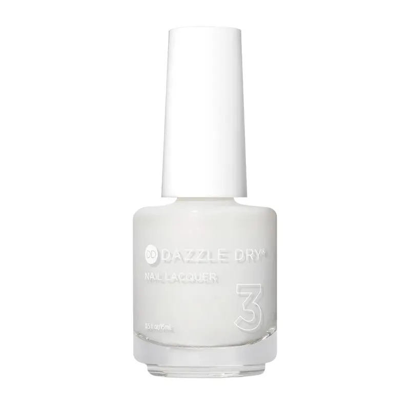 Vernis Dazzle Dry Poised (Étape 3) – Blanc iridescent semi-transparent avec rosé | 0,5 oz