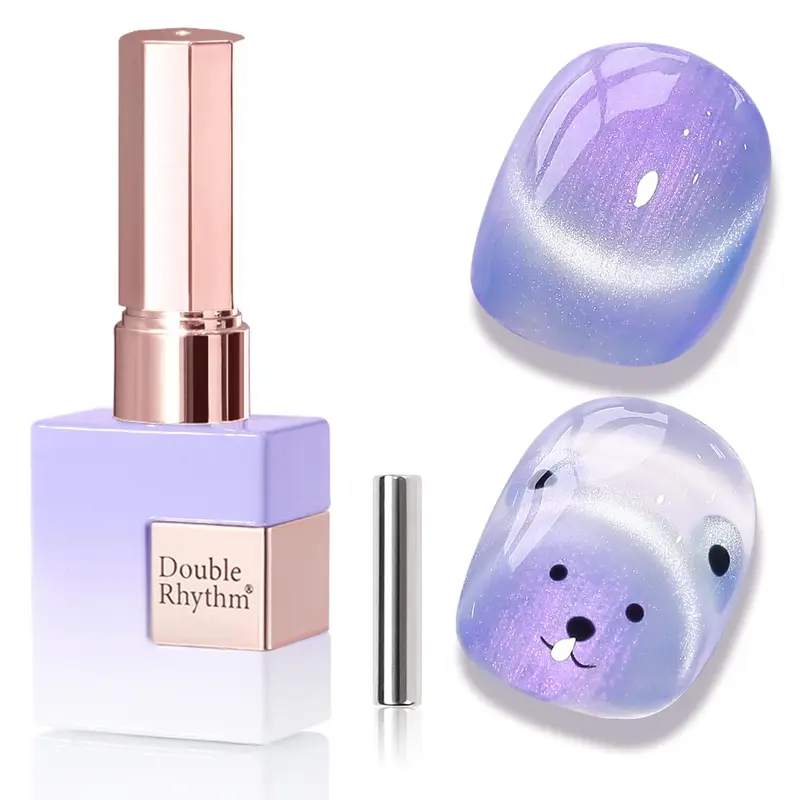 Vernis Gel œil-de-chat Double Rhythm Bleu Sirène – Aimant, 15 ml