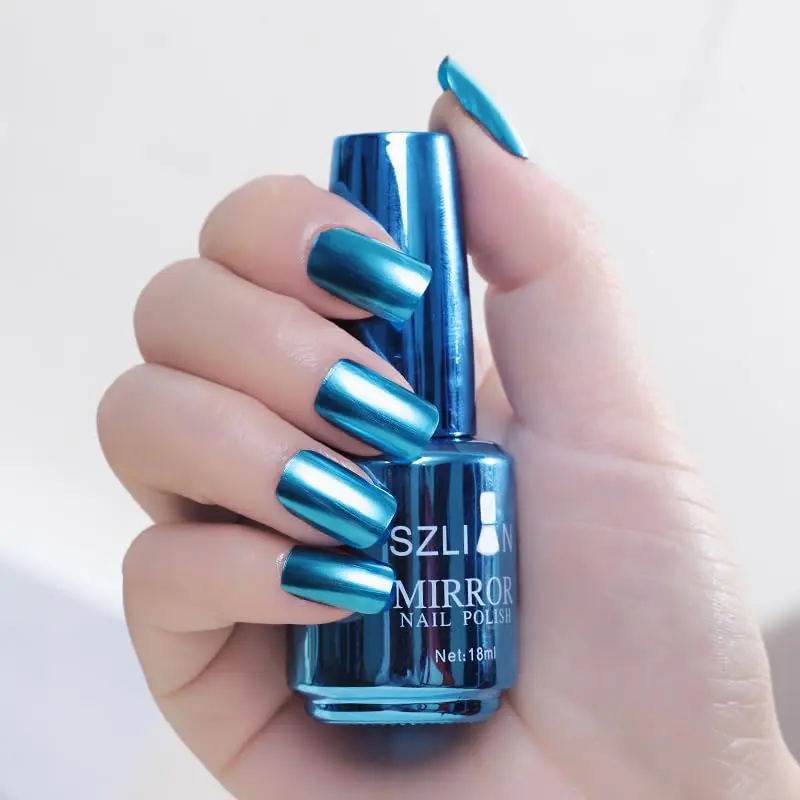 Vernis IMGDD Bleu Métallique — Effet Miroir, Longue Tenue, Séchage Rapide (10#, 18 ml)