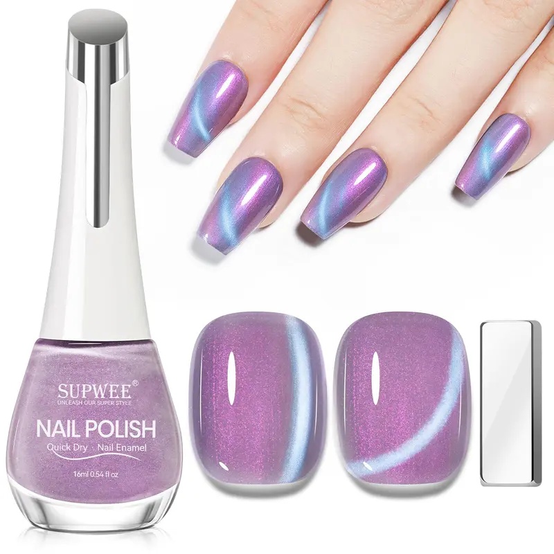 Vernis SUPWEE Cat Eye Perle de Sirène – Séchage rapide, aimant magnétique, 16 ml