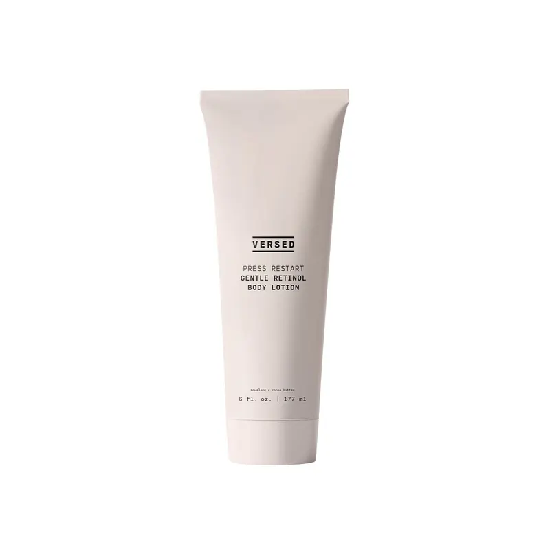 Versed Press Restart Lotion Corps – Rétinol, Beurre de Cacao, Squalane et Vitamine E – Hydratant léger pour tout le corps (170 ml)