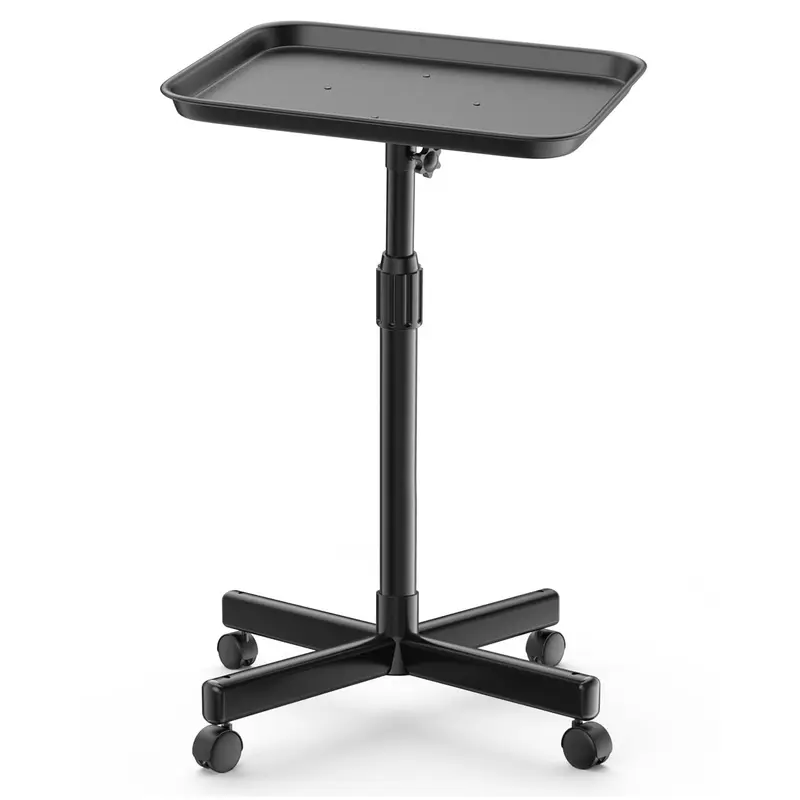 VERYTOP Chariot de salon sur roues – Hauteur réglable 25–36 po, plateau 31,2×40,2 cm