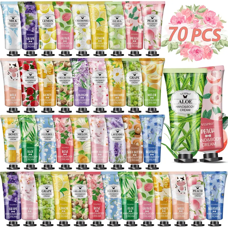 VESPRO 70 Pack Crèmes Mains – Coffret Parfums Variés et Hydratation Durable