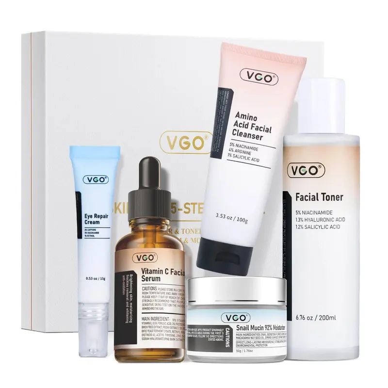 VGO Kit Soin Visage – Routine Anti-Âge Hydratante et Apaisante au Mucin d'Escargot, 400 ml (13,58 fl oz)