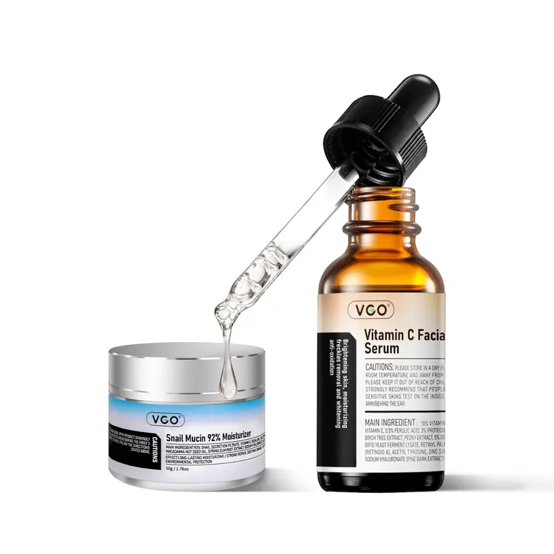 VGO Soin Peau — Sérum Vitamine C 1,01 oz + Crème Mucin Escargot 92% 1,76 oz