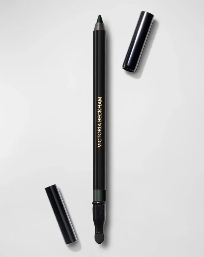 Victoria Beckham Kajal Satin Olive à longue tenue, résistant à l'eau – Crayon Yeux + Masque Visage Feuille Offert