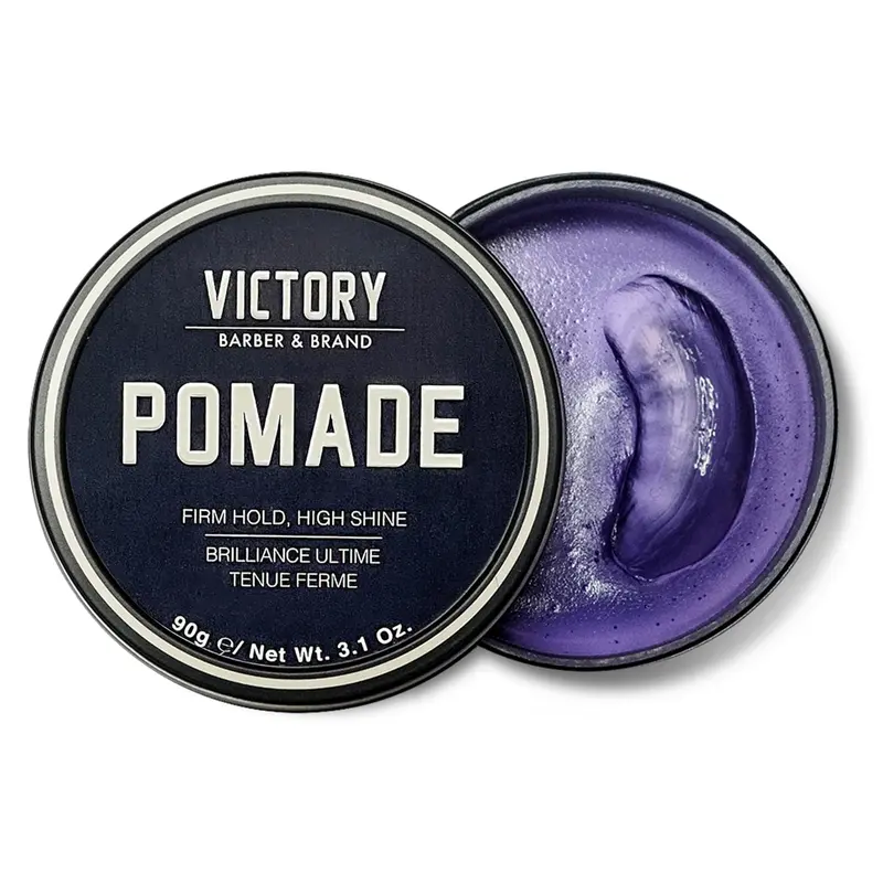 Victory Barber & Brand Pomade pour Hommes – Tenue Forte et Brillance Haute, 3,1 oz, Fabriqué aux États‑Unis