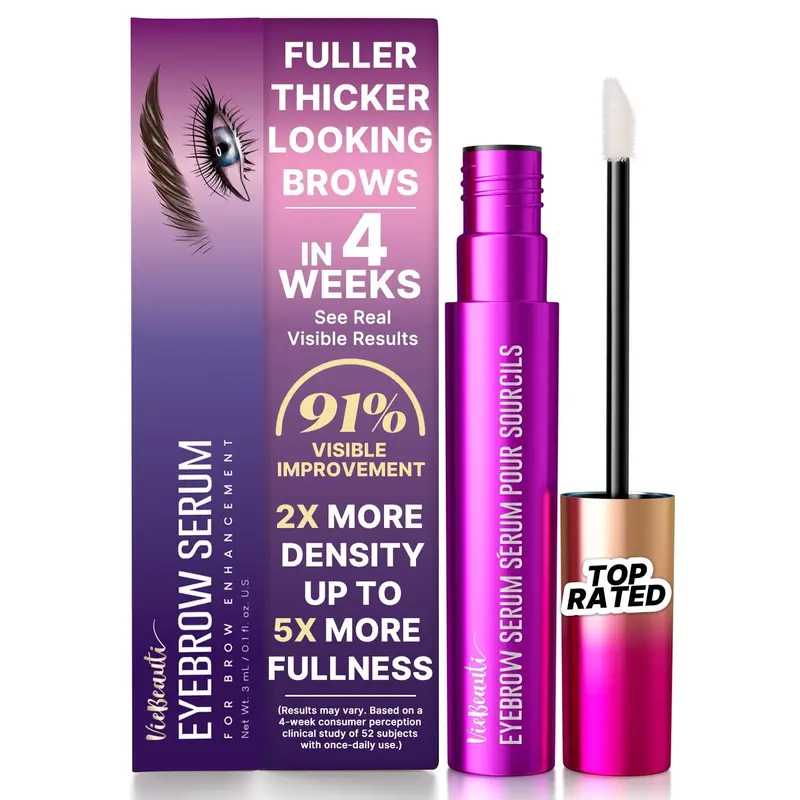 VieBeauti Sérum Croissance Sourcils – 3 mL, formule avancée et naturelle