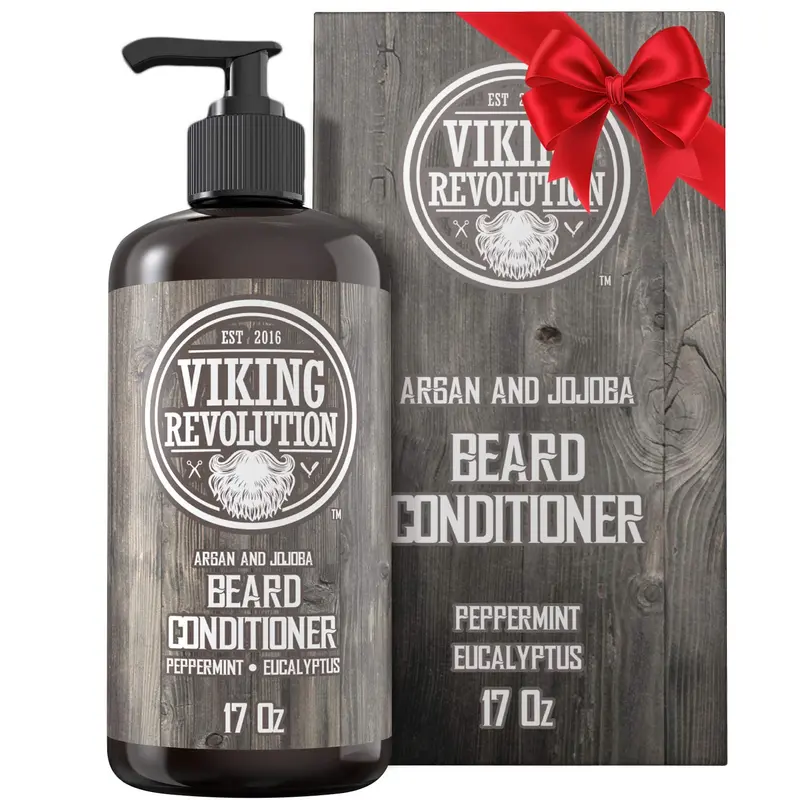 Viking Revolution Conditionneur Barbe – Argan & Jojoba, 17oz | Hydratation et Douceur